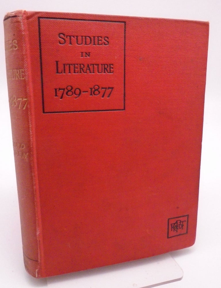 Item #2270 Studies in Literature. Edward Dowden.