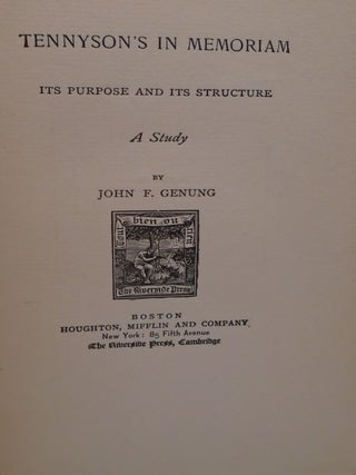 Tennyson's In Memoriam