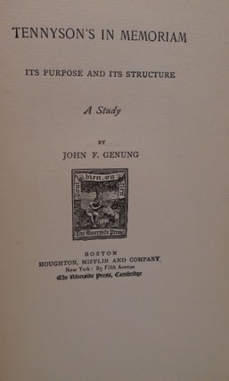 Tennyson's In Memoriam
