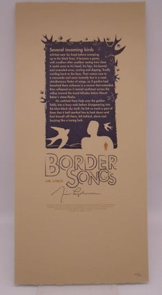Item #3110 Border Songs. Jim Lynch