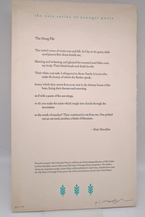 Item #3113 The Dung Pile: From the Yale Series of Young Poets. Peter Streckfus