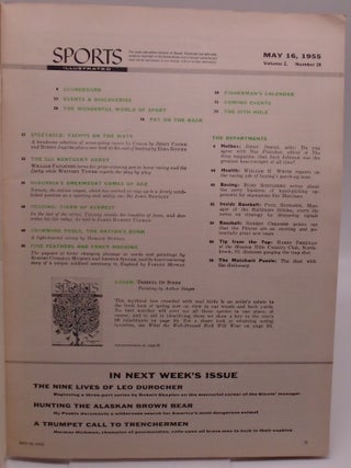 Sports Illustrated May 6, 1955 - "Kentucky: May: Saturday: Three Days to the Afternoon" by William Faulkner