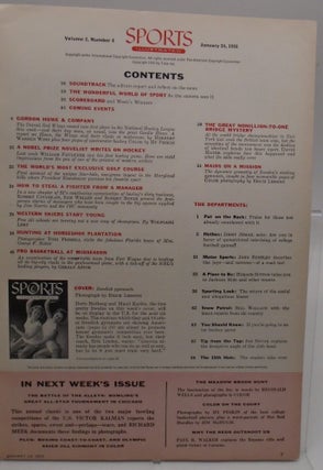 Sports Illustrated January 24, 1955 - "An Innocent at Rinkside," by William Faulkner