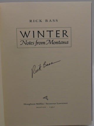 Winter: Notes from Montana