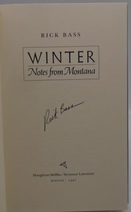 Winter: Notes from Montana