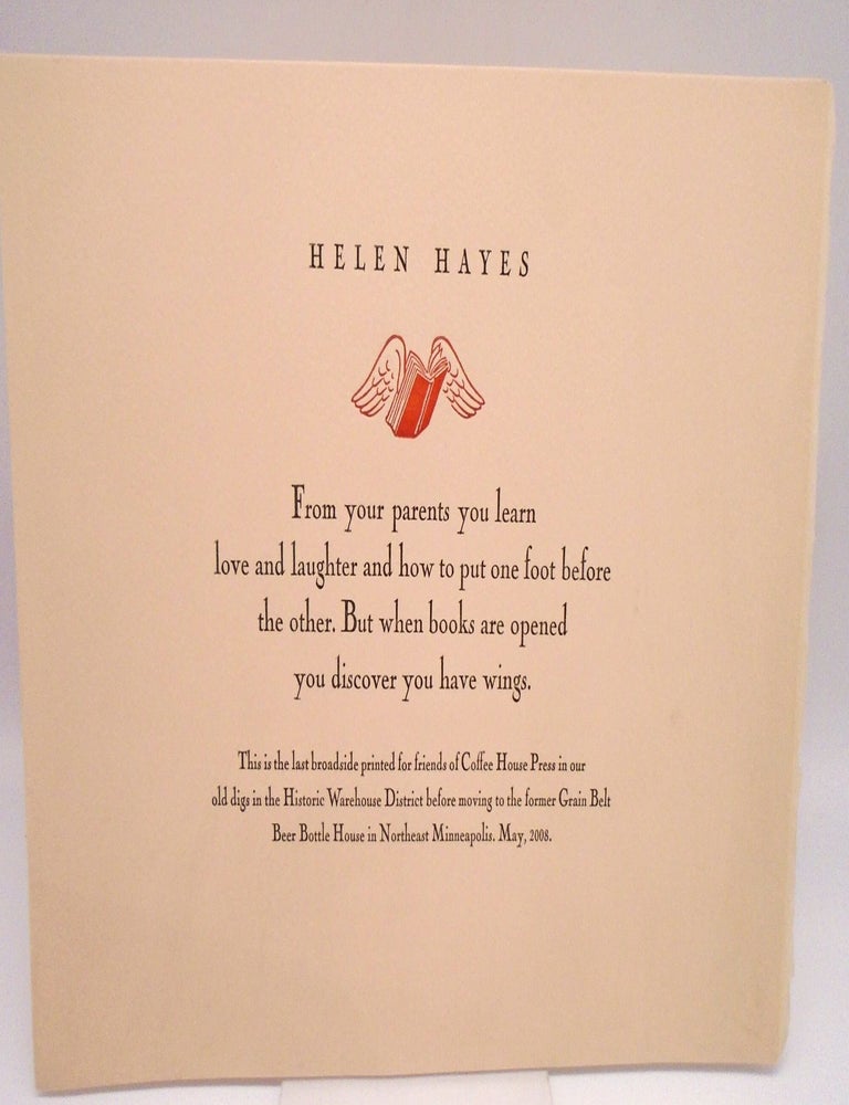 Item #387 From Your Parents. Helen Hayes.