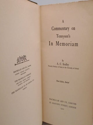 Commentary on Tennyson's In Memoriam